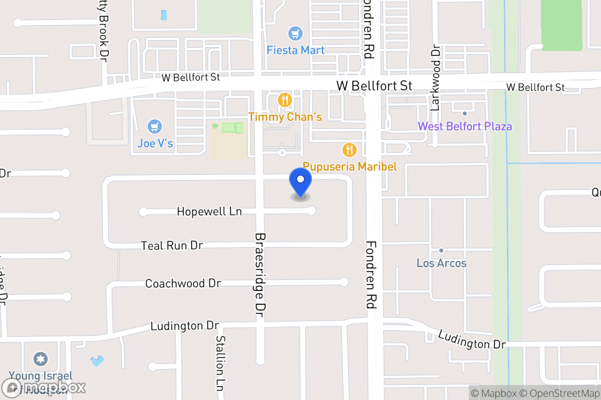 Map of 7514 Hopewell Ln, Houston