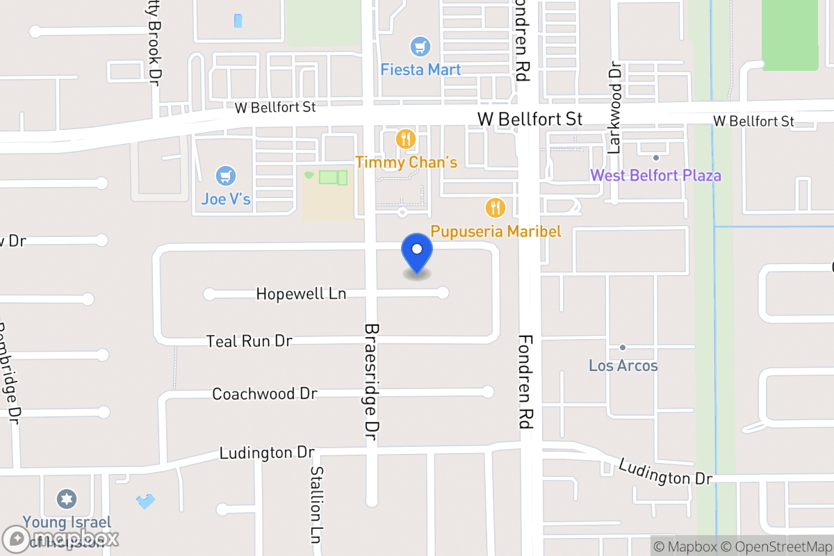 Map of 7518 Hopewell Ln, Houston