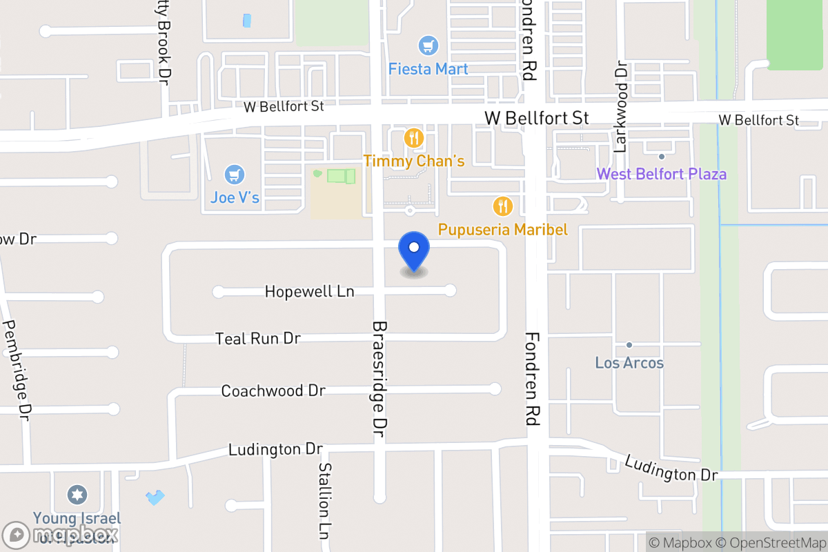 Map of 7522 Hopewell Ln, Houston