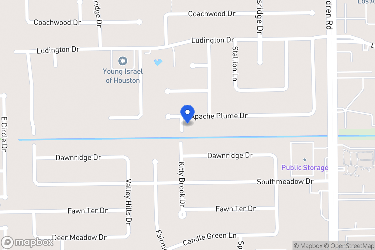 Map of 7711 Apache Plume Dr, Houston