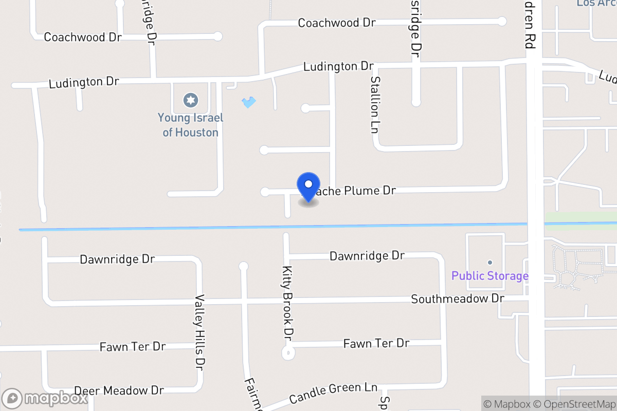 Map of 7707 Apache Plume Dr, Houston