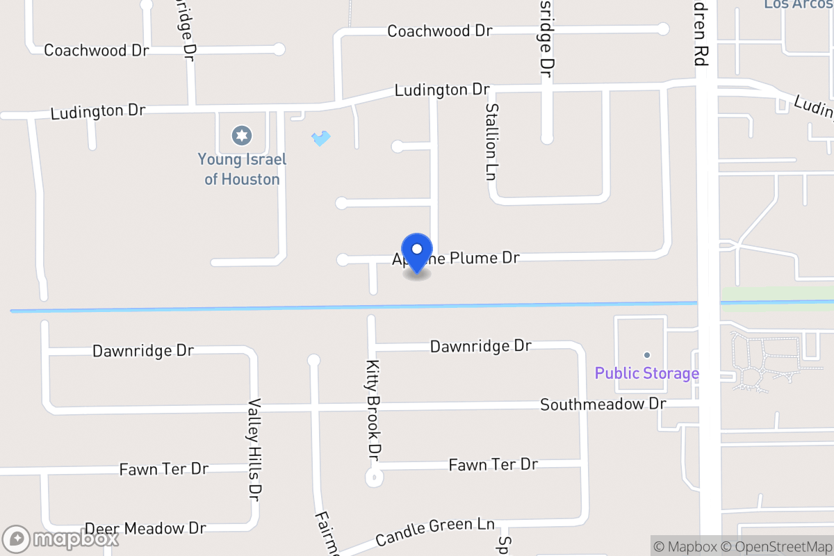 Map of 7703 Apache Plume Dr, Houston