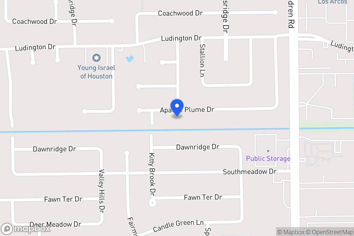 Map of 7631 Apache Plume Dr, Houston