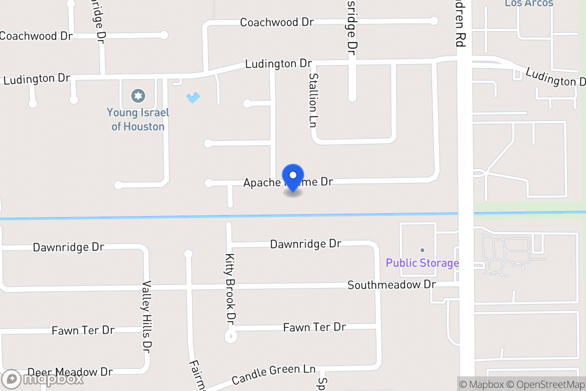 Map of 7623 Apache Plume Dr, Houston