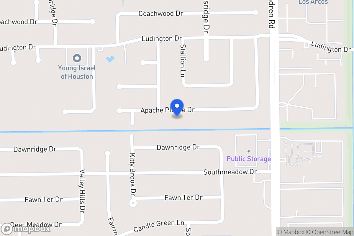 Map of 7619 Apache Plume Dr, Houston