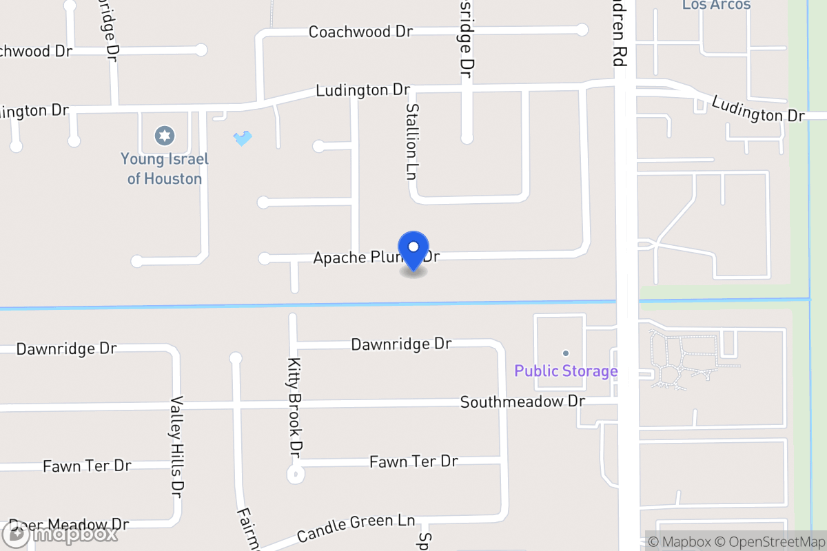 Map of 7615 Apache Plume Dr, Houston