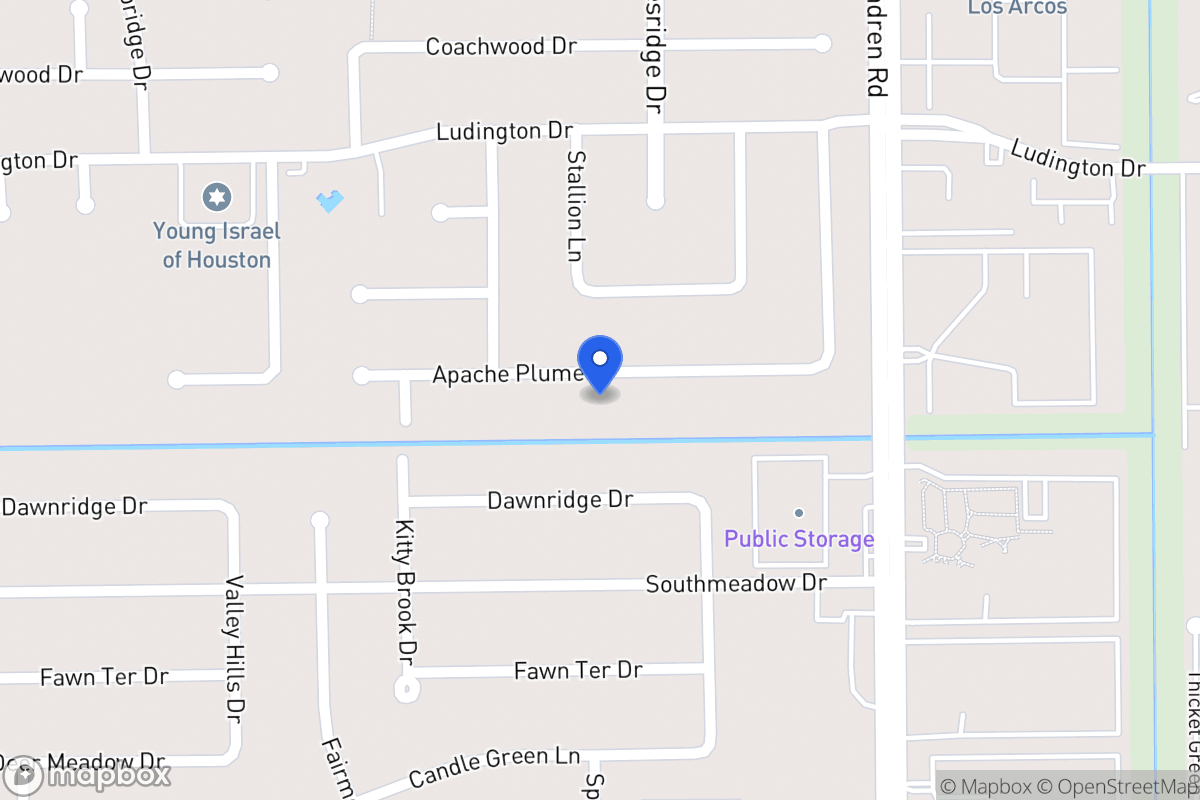 Map of 7611 Apache Plume Dr, Houston
