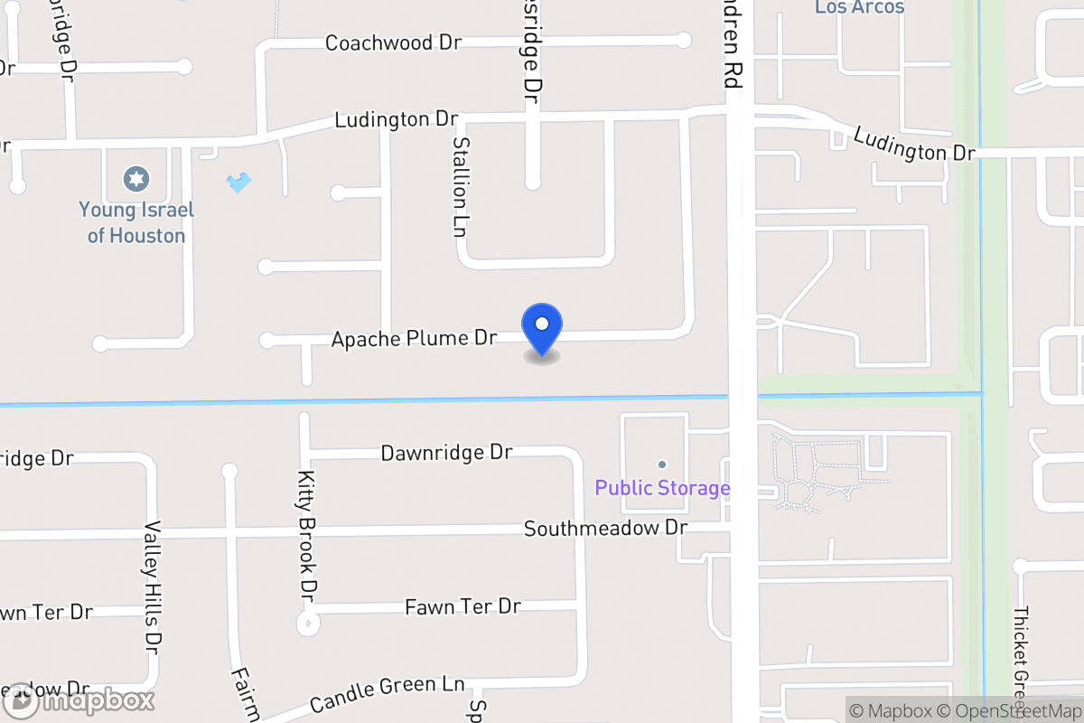 Map of 7531 Apache Plume Dr, Houston