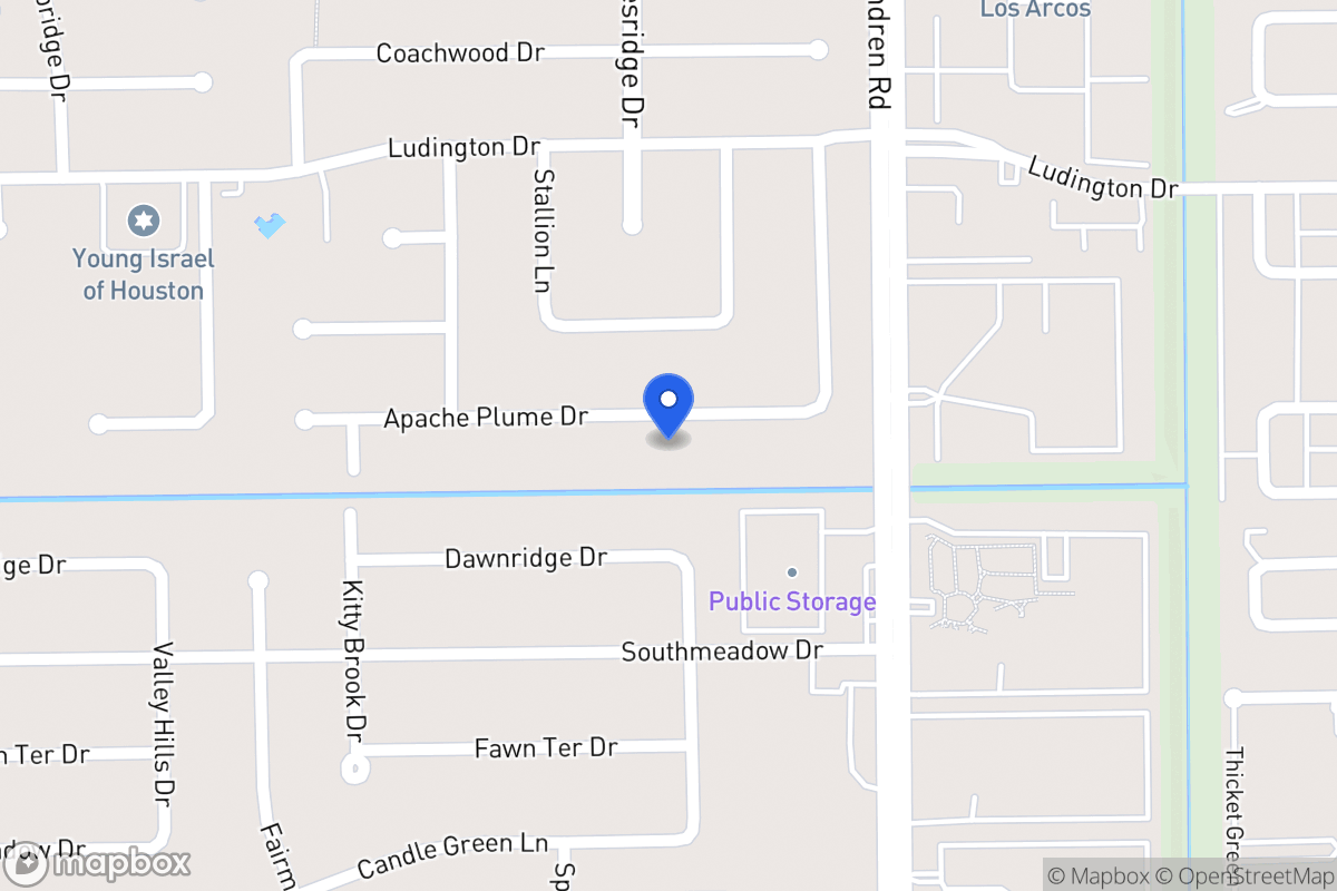 Map of 7527 Apache Plume Dr, Houston