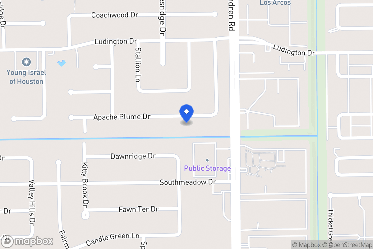 Map of 7519 Apache Plume Dr, Houston