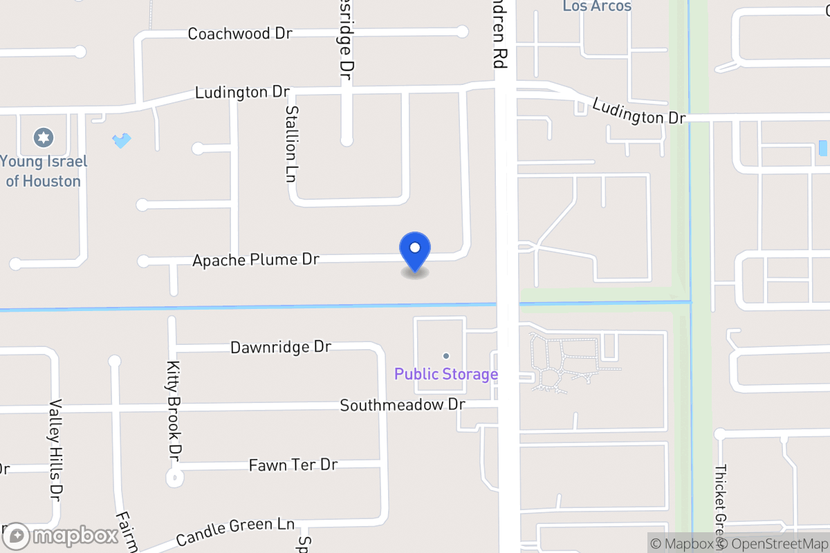 Map of 7515 Apache Plume Dr, Houston