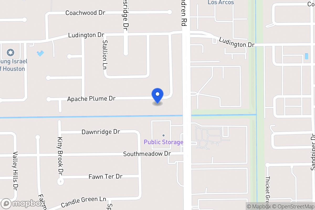 Map of 7511 Apache Plume Dr, Houston
