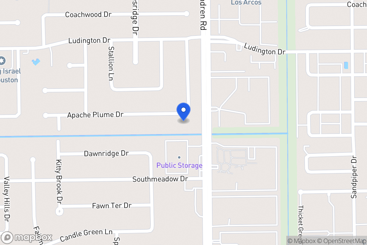 Map of 7503 Apache Plume Dr, Houston