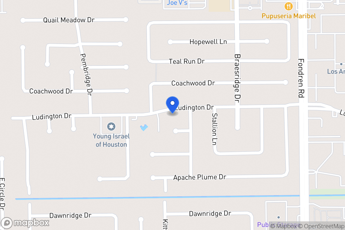 Map of 7711 Ludington Dr, Houston