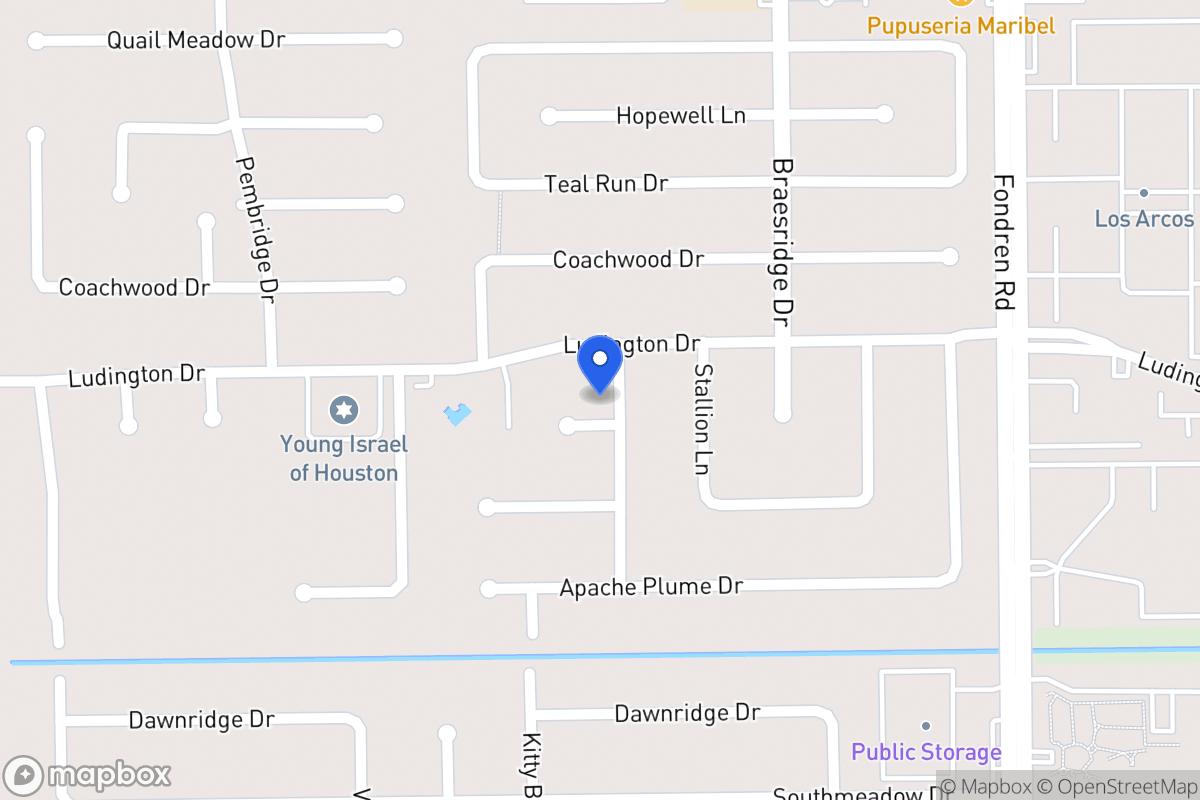 Map of 7702 Flax Dr, Houston