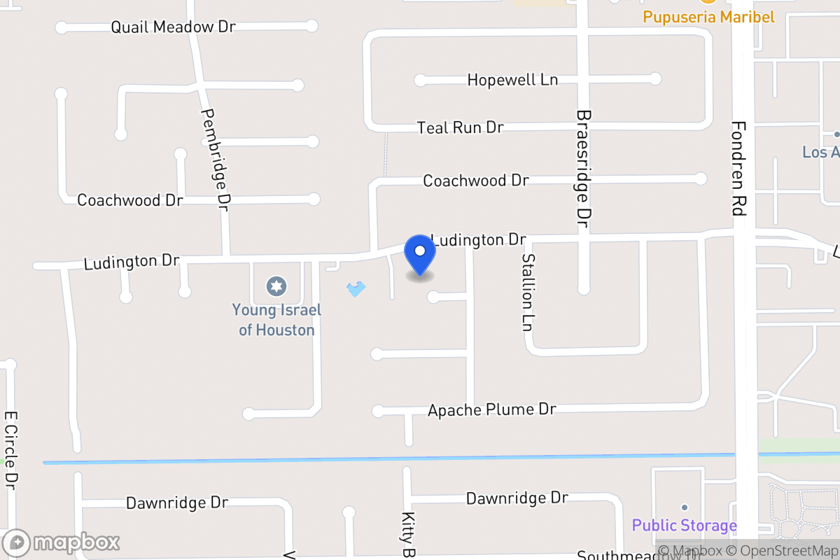 Map of 7710 Flax Dr, Houston