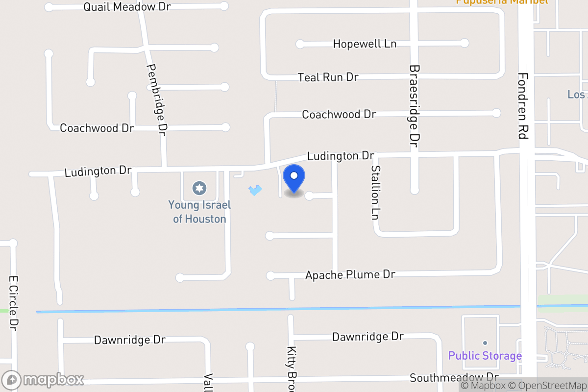 Map of 7714 Flax Dr, Houston