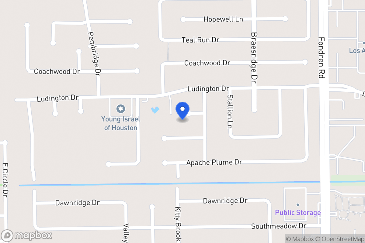 Map of 7711 Flax Dr, Houston