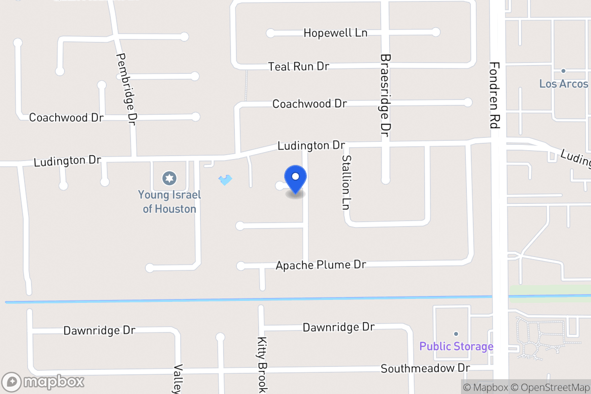 Map of 7703 Flax Dr, Houston