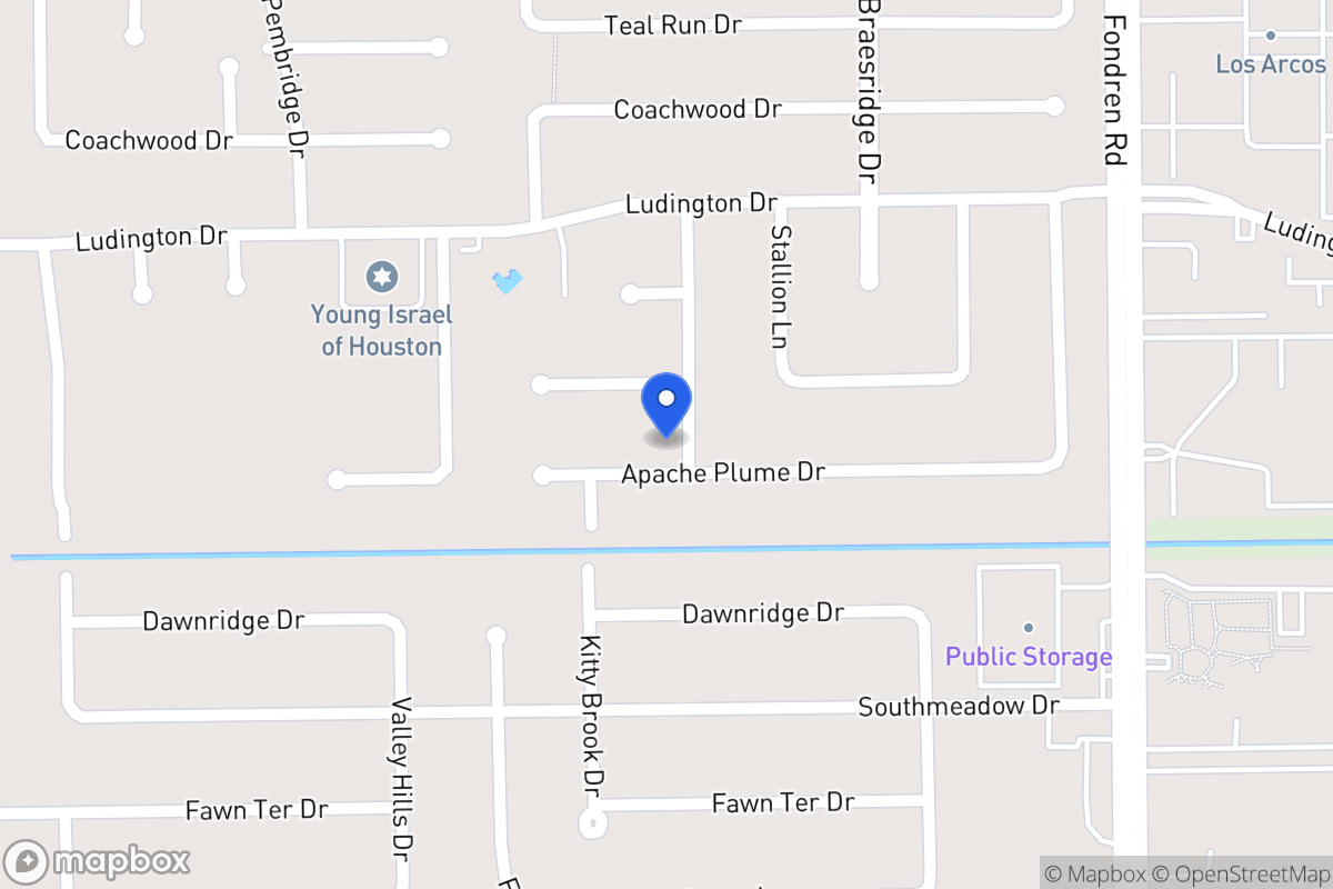 Map of 7702 Apache Plume Dr, Houston