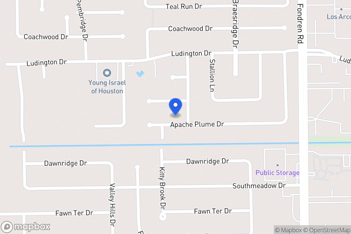 Map of 7706 Apache Plume Dr, Houston