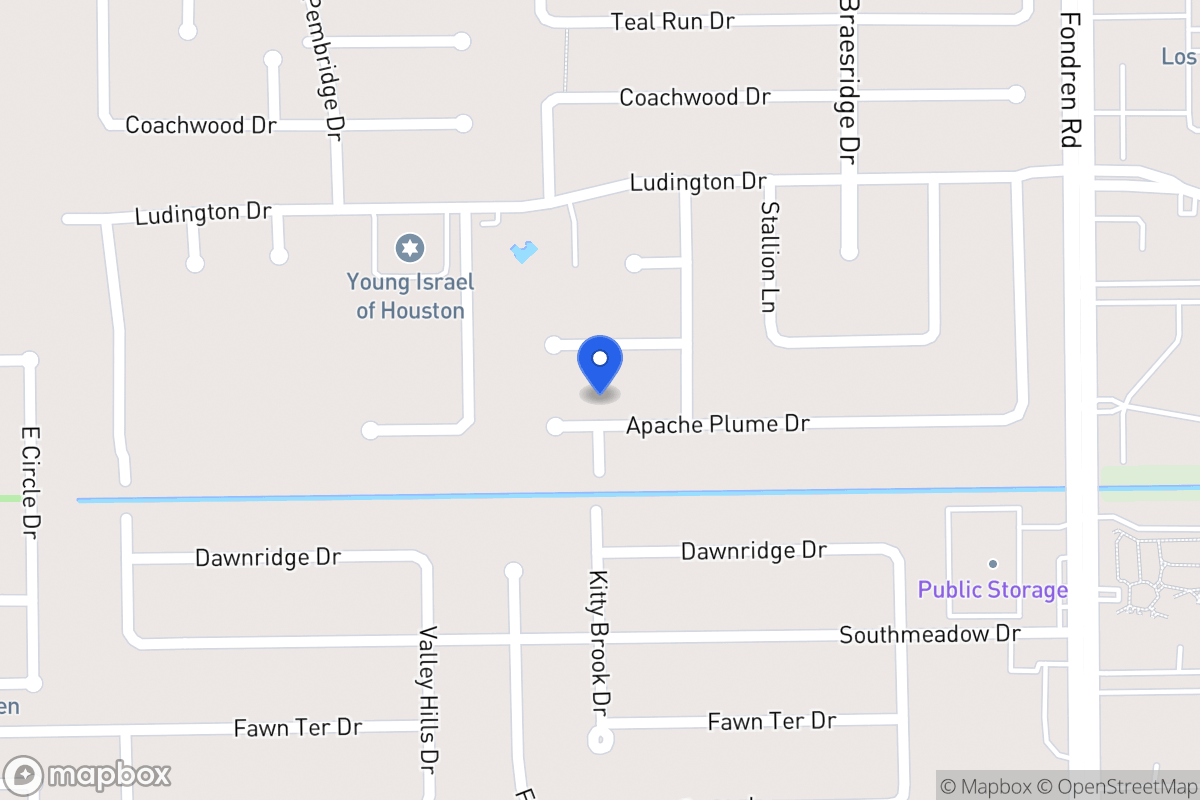Map of 7714 Apache Plume Dr, Houston