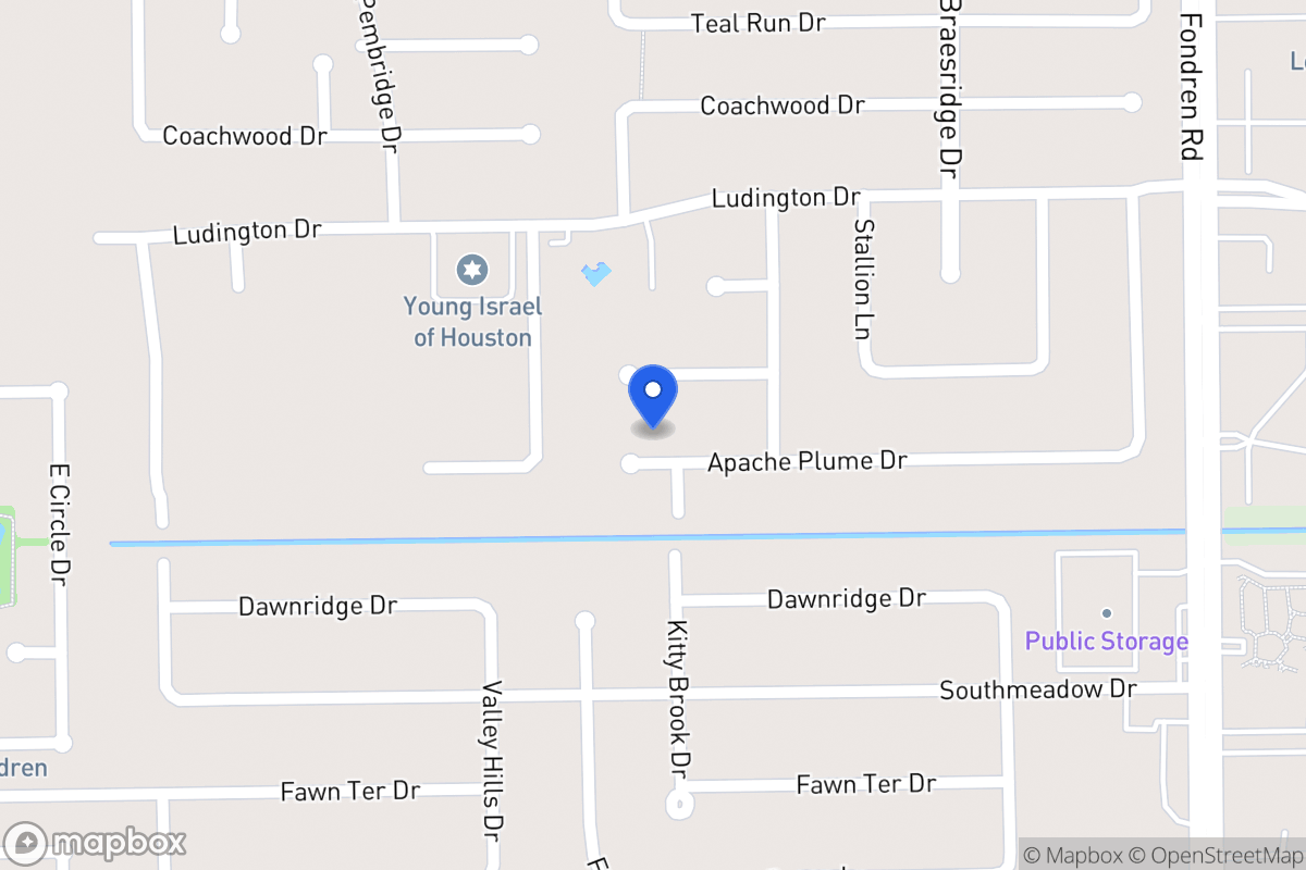 Map of 7718 Apache Plume Dr, Houston