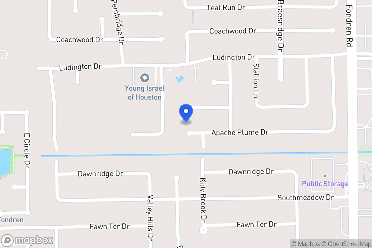 Map of 7722 Apache Plume Dr, Houston