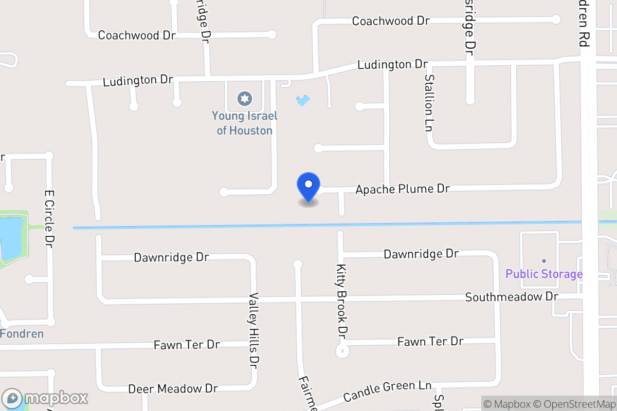 Map of 7723 Apache Plume Dr, Houston