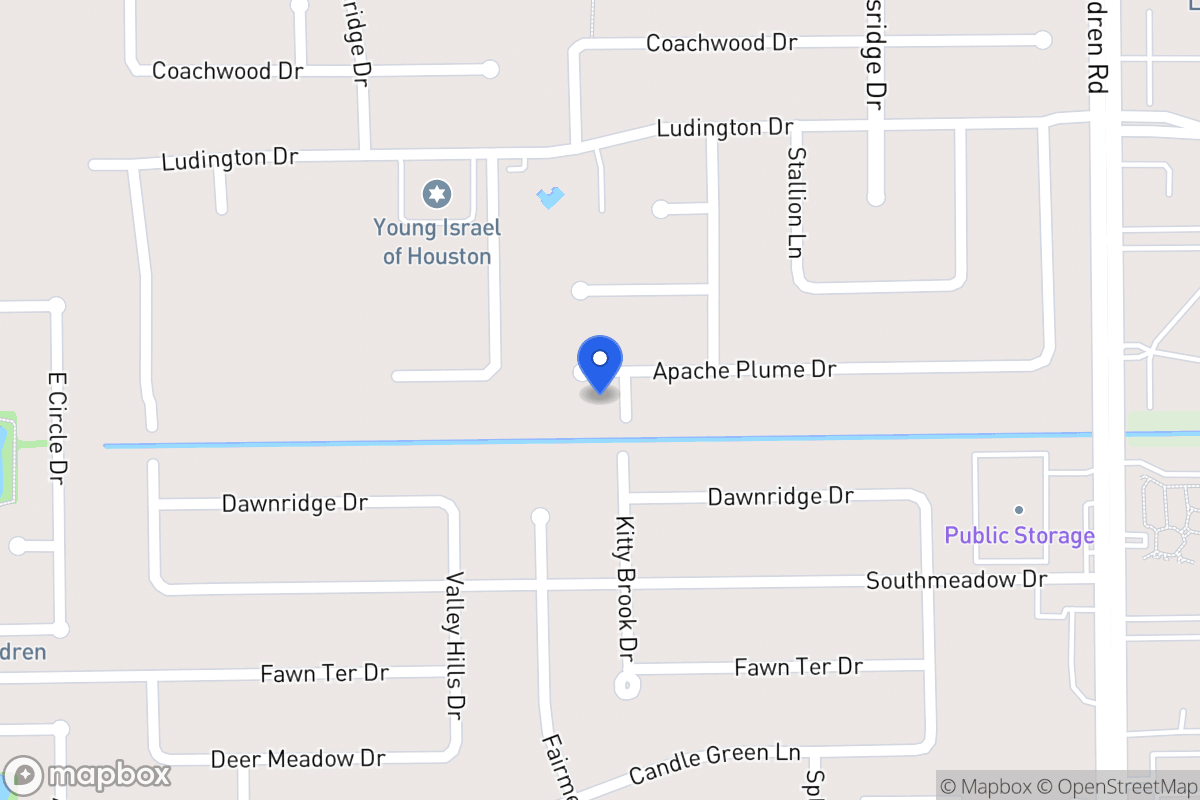Map of 7719 Apache Plume Dr, Houston