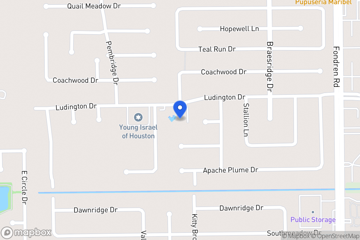 Map of 7800 Ludington Dr, Houston