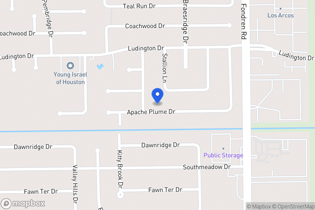 Map of 7618 Apache Plume Dr, Houston