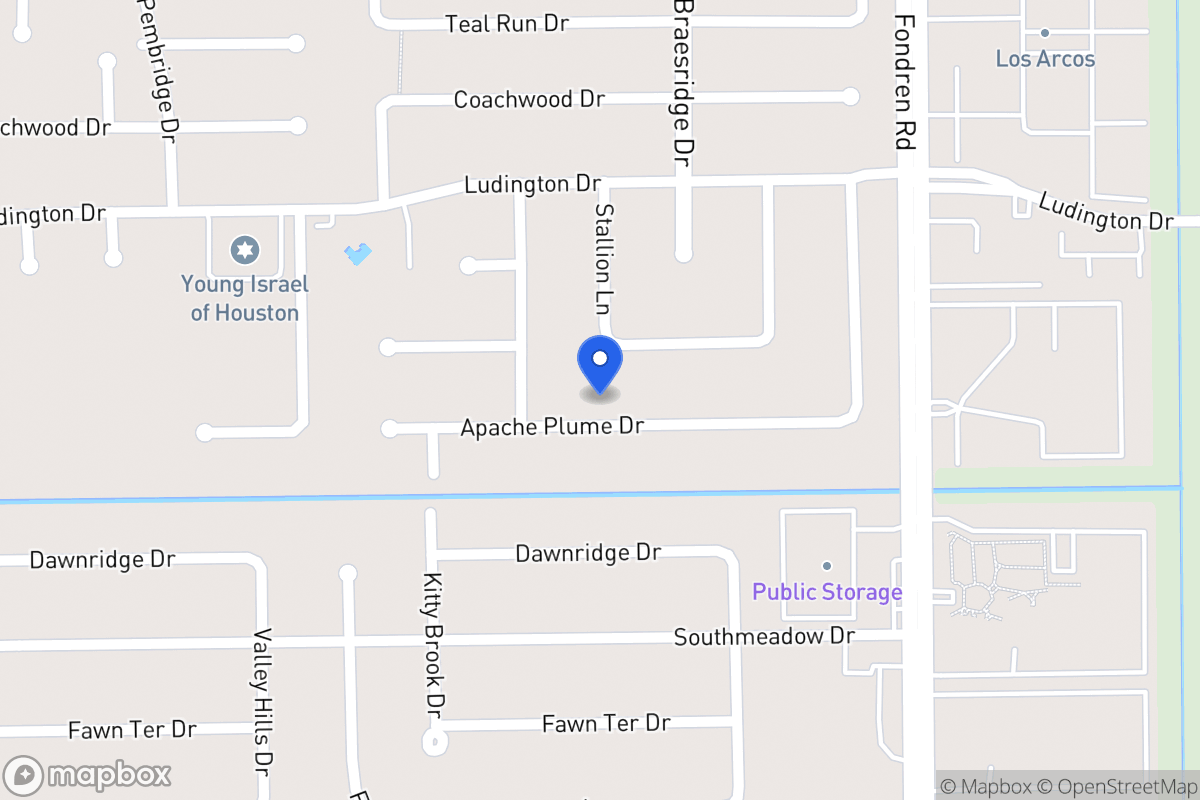 Map of 7614 Apache Plume Dr, Houston