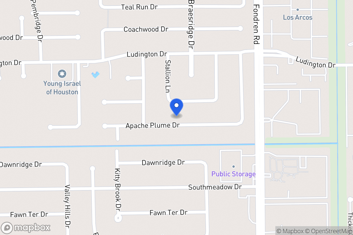 Map of 7610 Apache Plume Dr, Houston