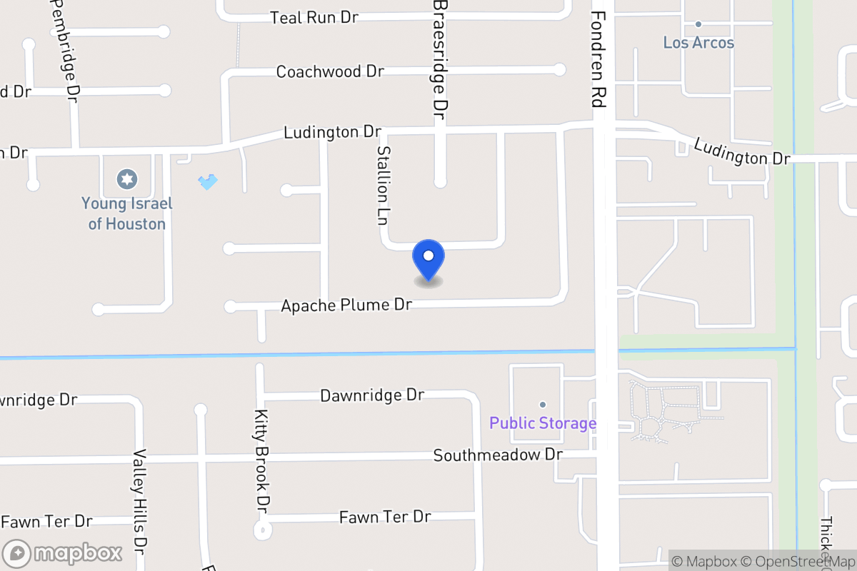 Map of Apache Plume Dr, Houston