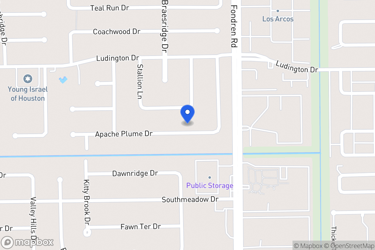Map of 7518 Apache Plume Dr, Houston