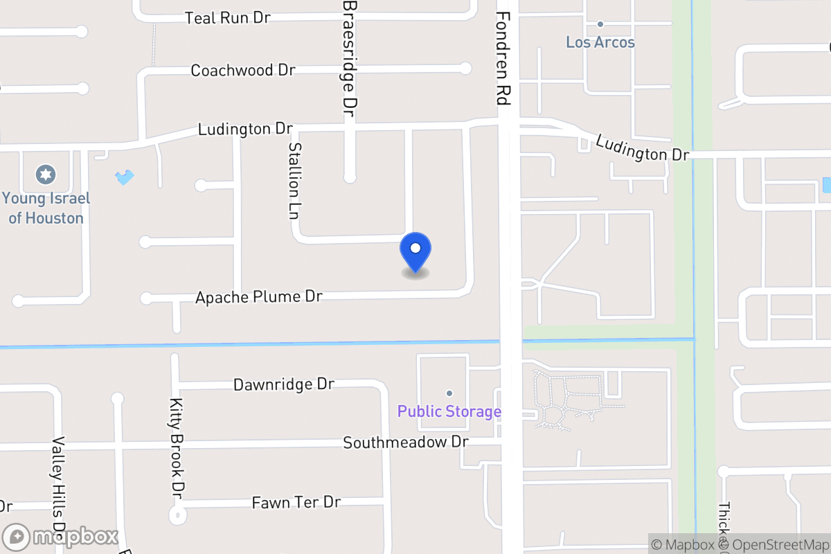 Map of 7514 Apache Plume Dr, Houston
