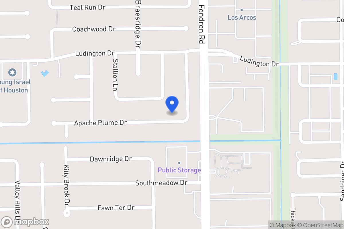 Map of 7510 Apache Plume Dr, Houston