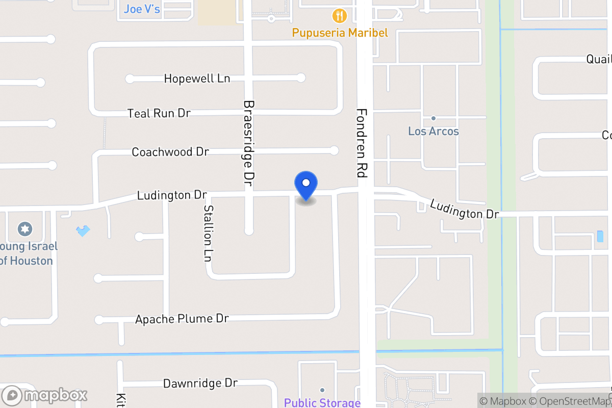 Map of 11803 Gladewood Ln, Houston