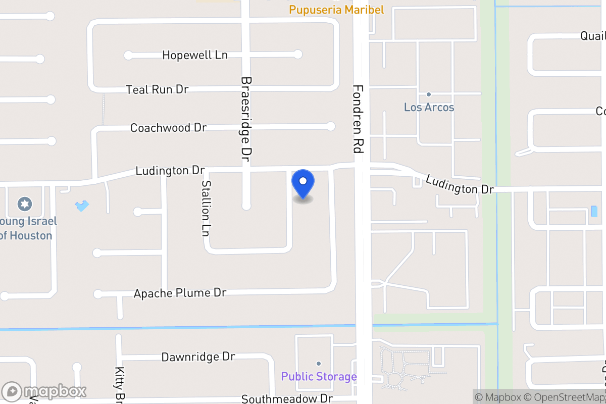 Map of 11811 Gladewood Ln, Houston
