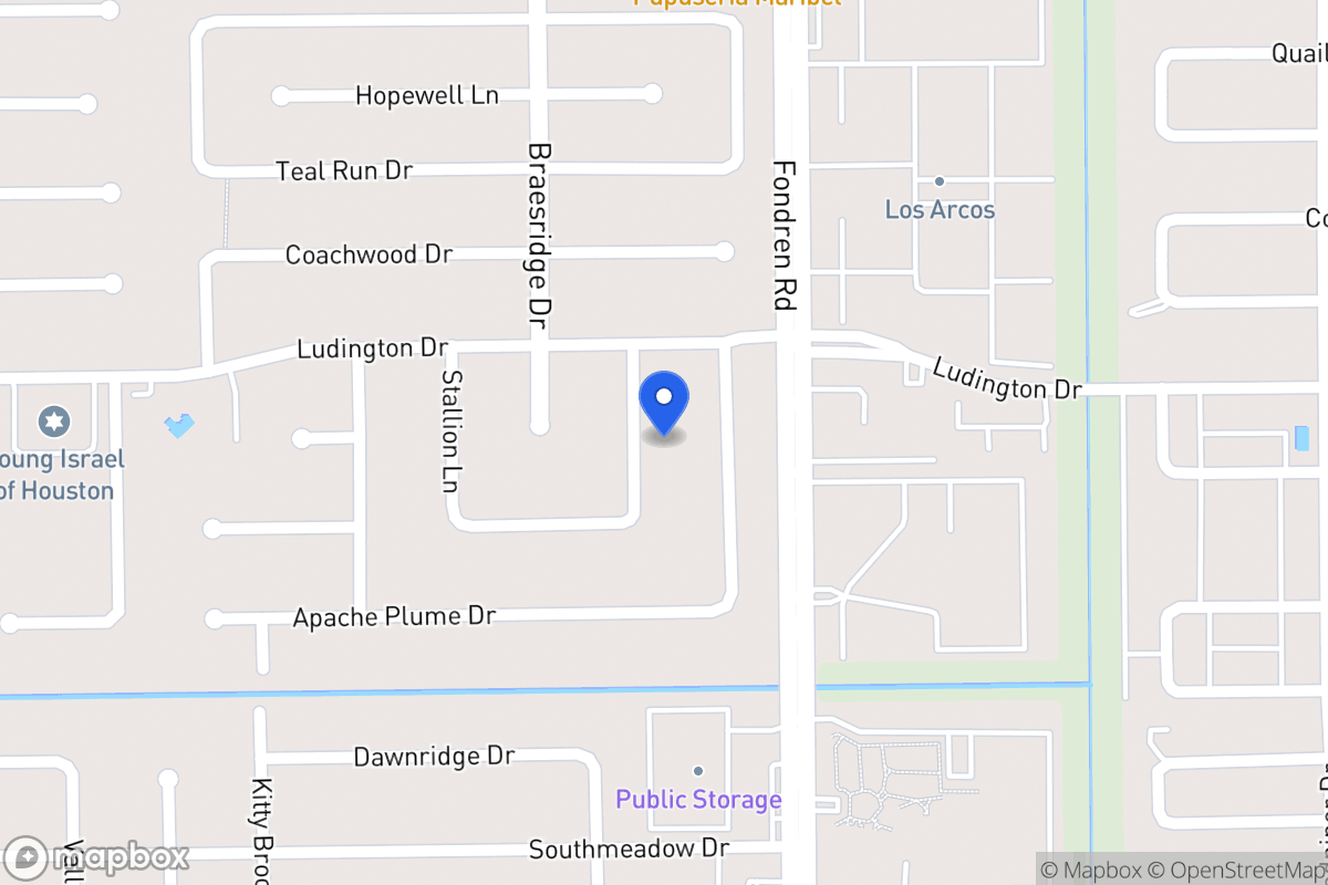 Map of 11815 Gladewood Ln, Houston