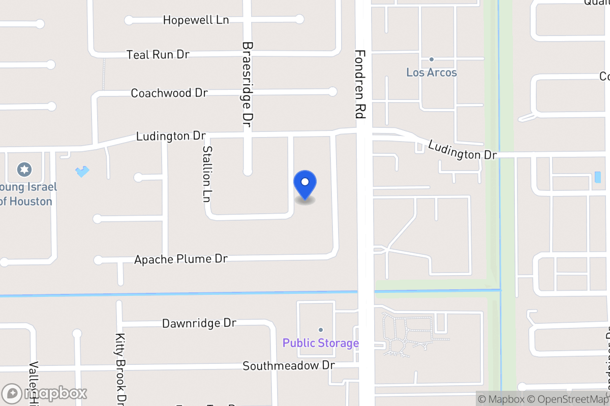 Map of 11823 Gladewood Ln, Houston