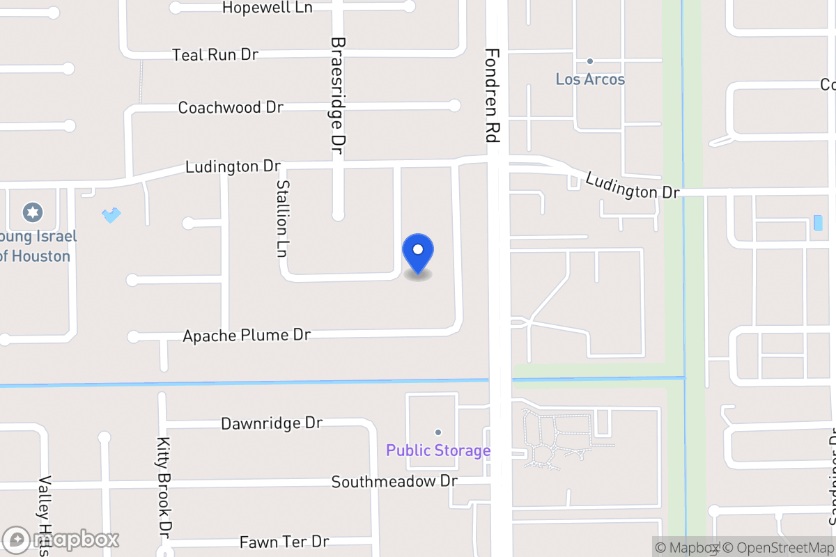 Map of 11827 Gladewood Ln, Houston