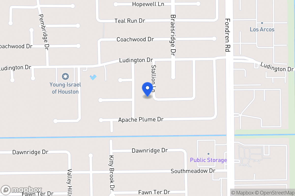 Map of 11826 Stallion Ln, Houston