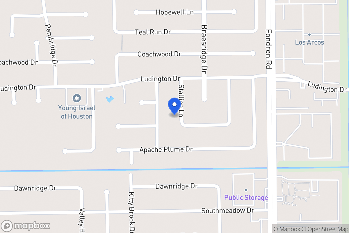 Map of 11822 Stallion Ln, Houston