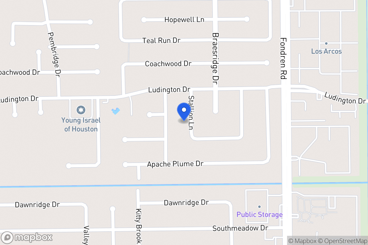 Map of 11818 Stallion Ln, Houston