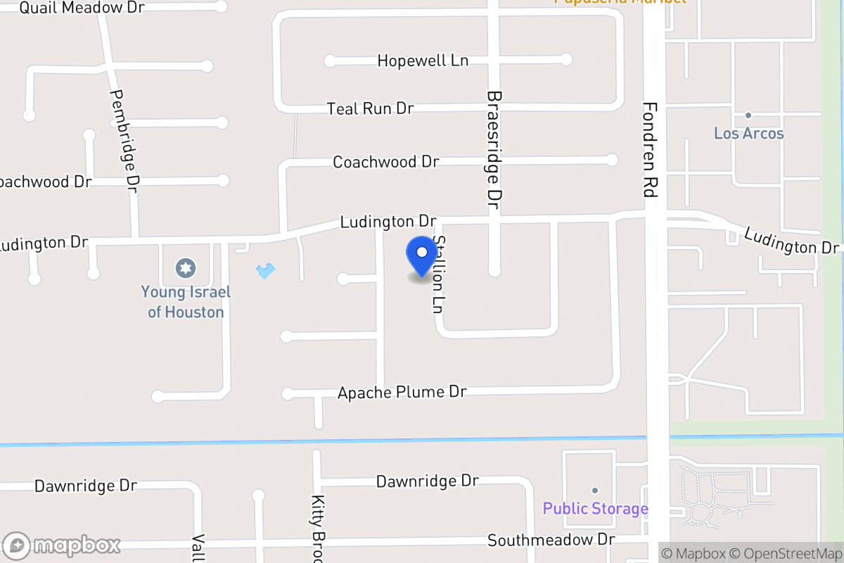 Map of 11814 Stallion Ln, Houston