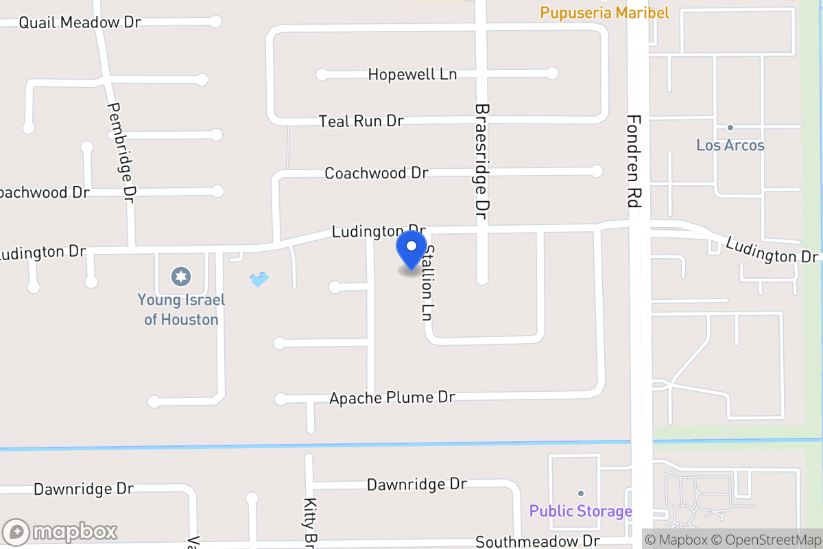 Map of 11810 Stallion Ln, Houston