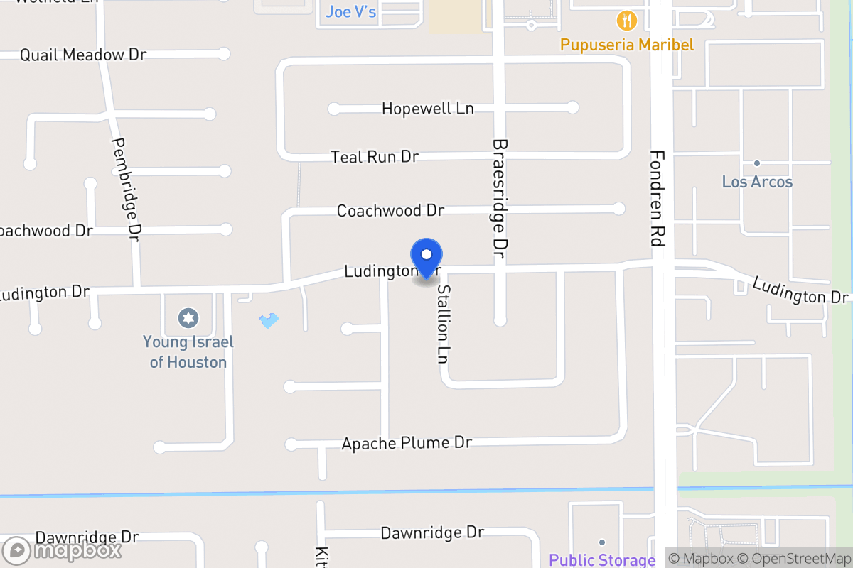 Map of 11802 Stallion Ln, Houston