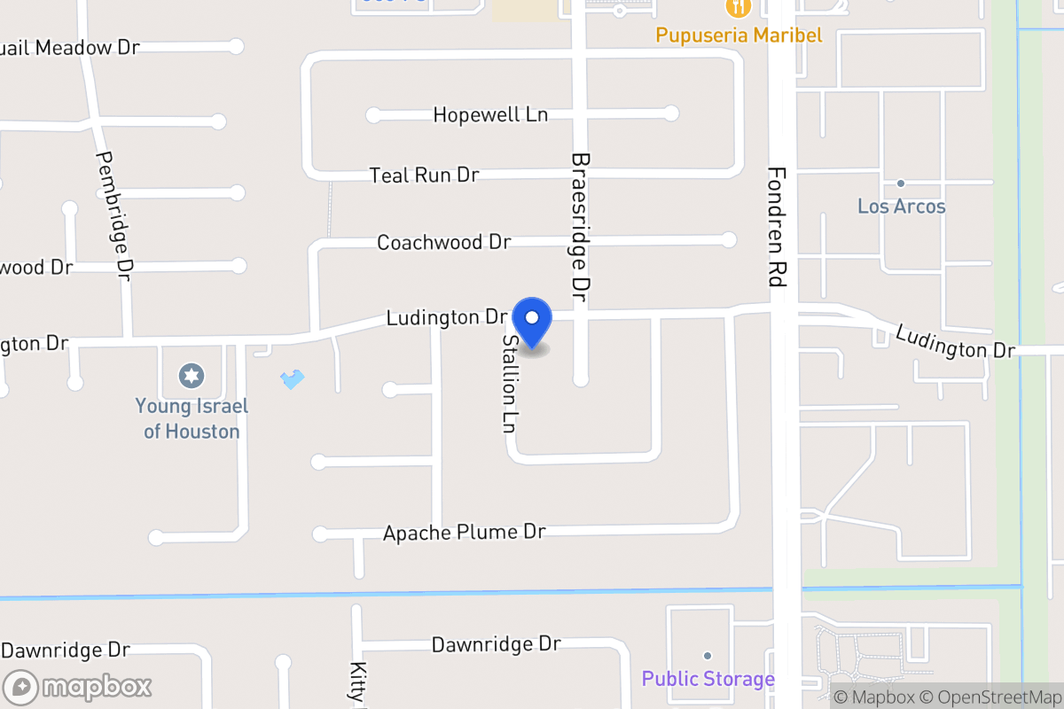 Map of 11807 Stallion Ln, Houston